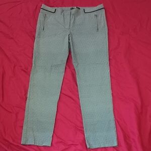 89th & Madison Black and White Herringbone Woman's Dress Pants Size 16 Stylish